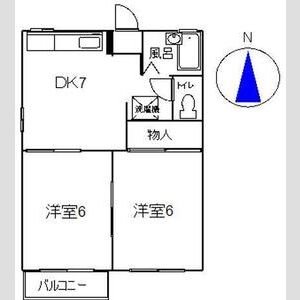 2DK 間取り図