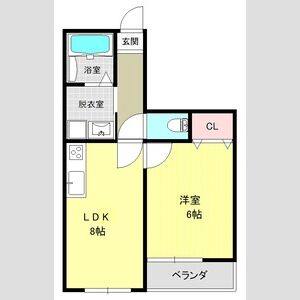 1LDK 間取り図