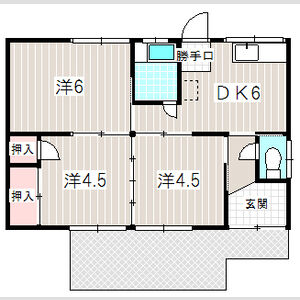 3DK 間取り図