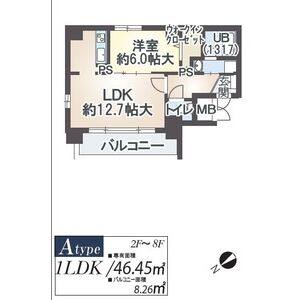 1LDK 間取り図