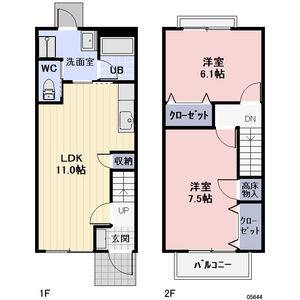 2LDK 間取り図