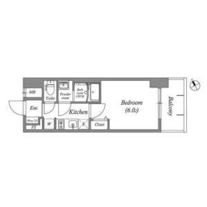 1K 間取り図