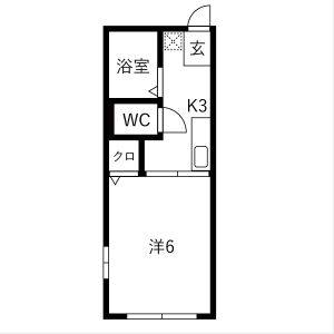 1K 間取り図