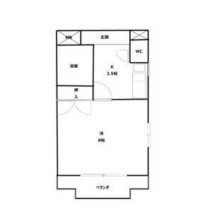 1K 間取り図