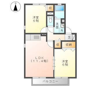 2LDK 間取り図