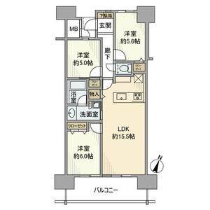 3LDK 間取り図