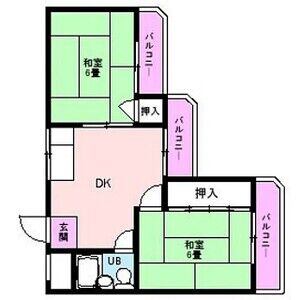 2DK 間取り図