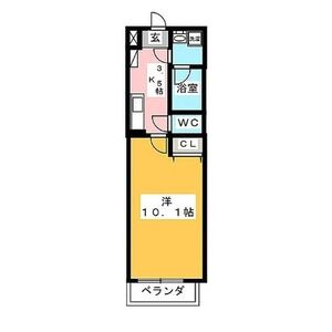 1K 間取り図