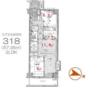 2LDK 間取り図