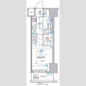 1K 間取り図