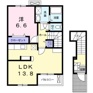 1LDK 間取り図