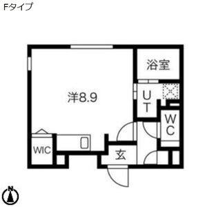 1K 間取り図