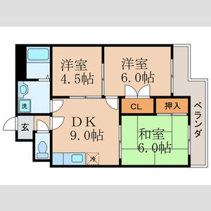 3DK 間取り図