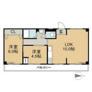 1K 間取り図
