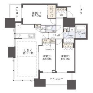 3LDK 間取り図