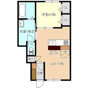1LDK 間取り図