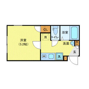 1K 間取り図