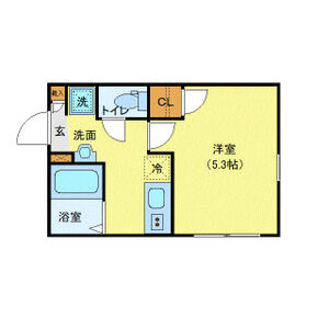 1K 間取り図