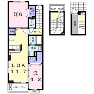 2LDK 間取り図