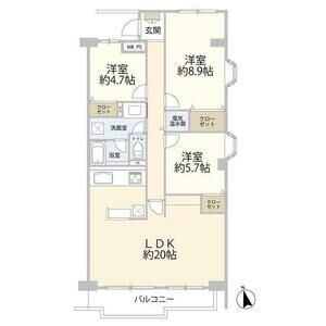 3LDK 間取り図