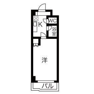 1K 間取り図