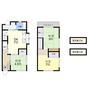 3DK 間取り図