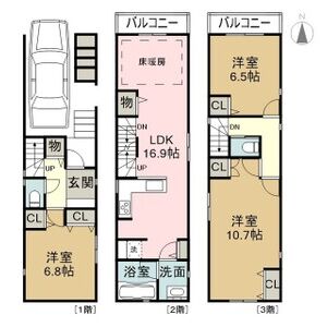 3LDK 間取り図