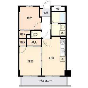 1LDK 間取り図