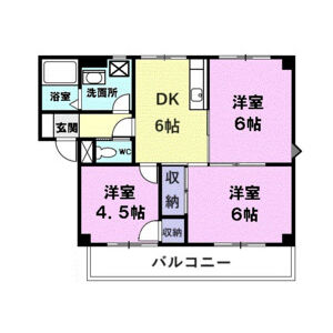 3DK 間取り図