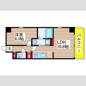 1LDK 間取り図