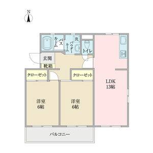 2LDK 間取り図