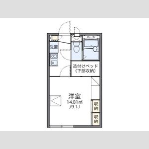 1K 間取り図