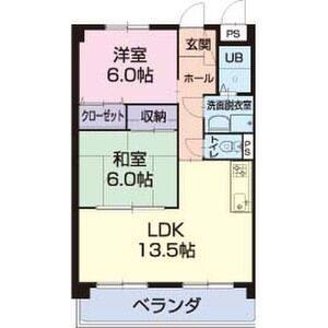 2LDK 間取り図