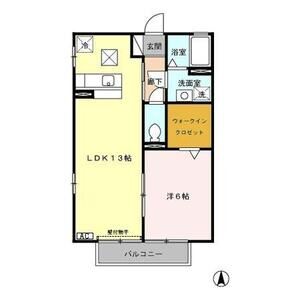 1LDK 間取り図