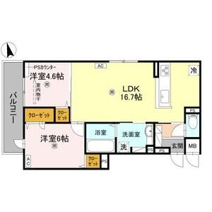2LDK 間取り図