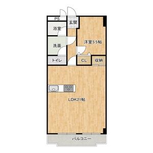 1LDK 間取り図