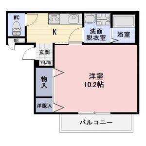 1K 間取り図