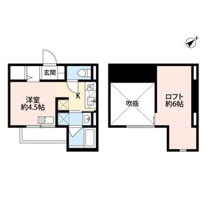 1K 間取り図