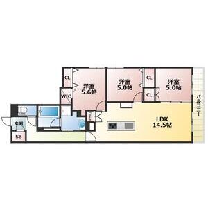 3LDK 間取り図