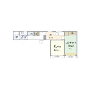 2DK 間取り図