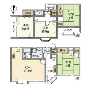 4LDK 間取り図