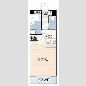 1K 間取り図