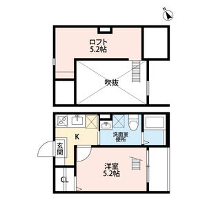 1K 間取り図