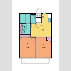 2DK 間取り図