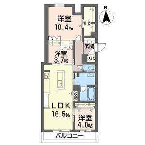 3LDK 間取り図