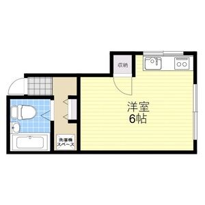 1R 間取り図
