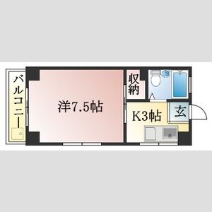 1K 間取り図