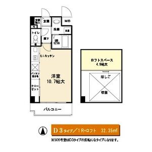 ワンルーム 間取り図