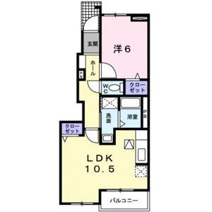 1LDK 間取り図