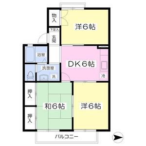 3DK 間取り図